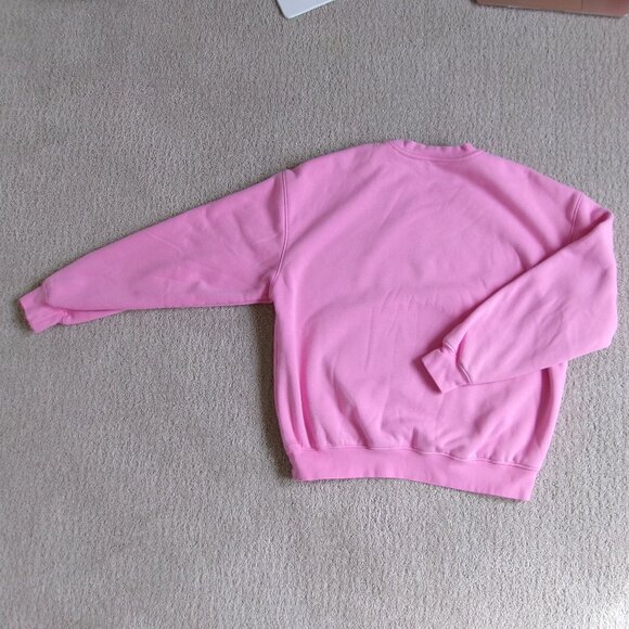 hot pink fleece crewneck sweatshirt - Picture 2 of 3